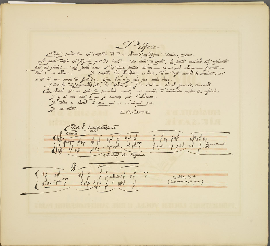 Preface to Sports et divertissements by Erik Satie