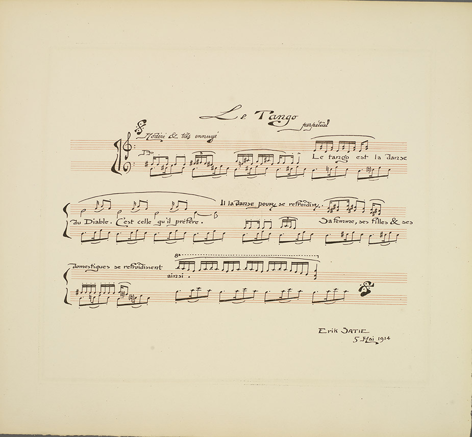 “Le tango” – musical score by Erik Satie