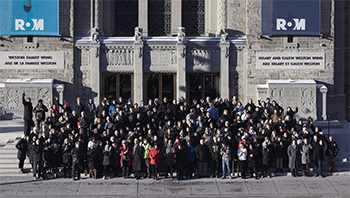 ROM Staff in front of one of the Weston Entrance.