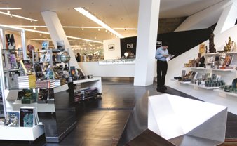 Shoppers inside the ROM Boutique.