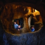 Three children inside the ROM's bat cave