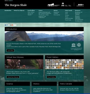 ROM and Parks Canada Burgess Shale website