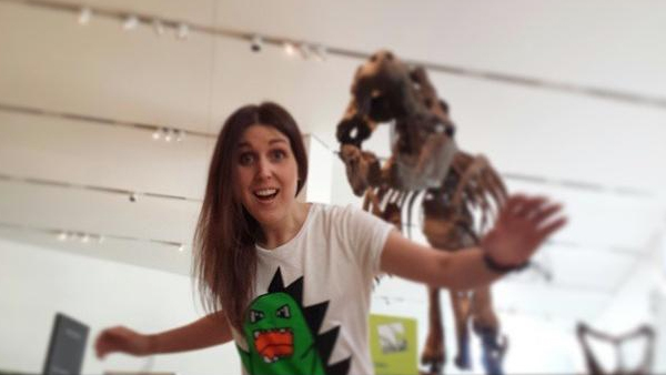 Tourists marvel at the dinosaur fossils on display at the Royal Ontario Museum in Toronto.