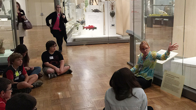 Students meet Nicole Richards, Gallery and Program Coordinator.