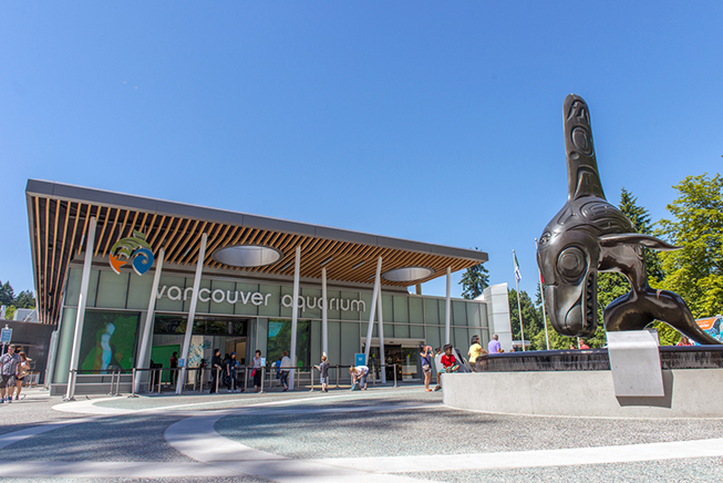 A Photo of the Vancouver Aquarium Entrance (Credit: Tourism Vancouver)