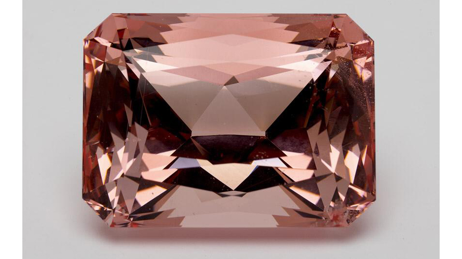 Pink cut gemstone.