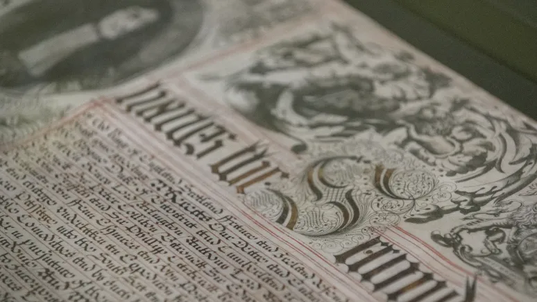 Hudson's Bay Company Royal Charter. Photo courtesy of Manitoba Museum