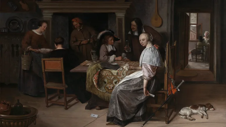 Outre les scènes religieuses et mythologiques traditionnelles, les artistes hollandais ont commencé à représenter des gens ordinaires