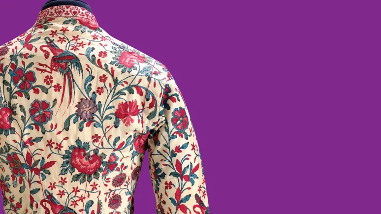 Floral printed white jacket
