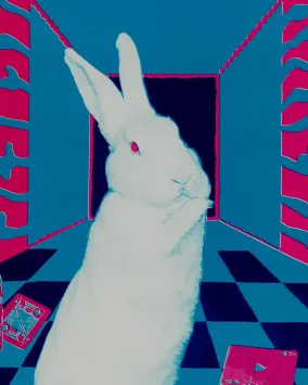The White Rabbit, Joe W. McHugh (American, b. 1939) Colour offset lithograph poster, San Francisco, California, United States, 1967.