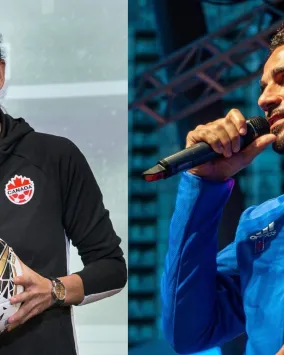 Christine Sinclair and Dwayne De Rosio, Photo Credit: Envision Sports and Entertainment