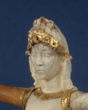 Detail of the head of the Minoan Ivory Goddess.

