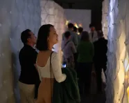 Patron at an exclusive exhibition viewing