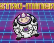 a round astronaut beneath the Astro-Miners title
