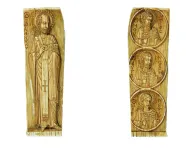 Imperial Court ivory panel, front and back.