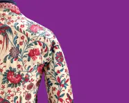 Veste blanche à imprimé floral
