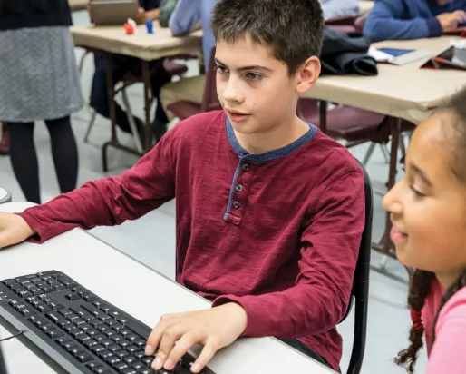 Students on computer
