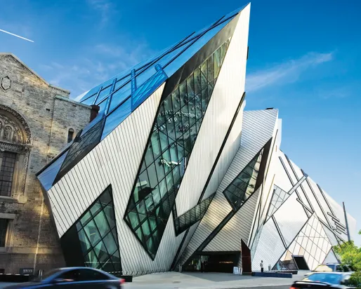 Musée royal de l'Ontario Michael Lee-Chin Crystal. Entrée de la rue Bloor.