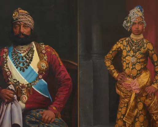 Portrait of Maharaja Jaswant Singh II. Portrait of Maharaja Sardar Singh.