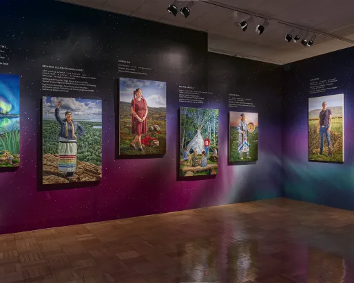 Indigenous artwork in the gallery at ROM