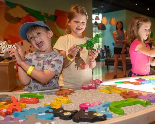 3 Children enjoying activities at ROM