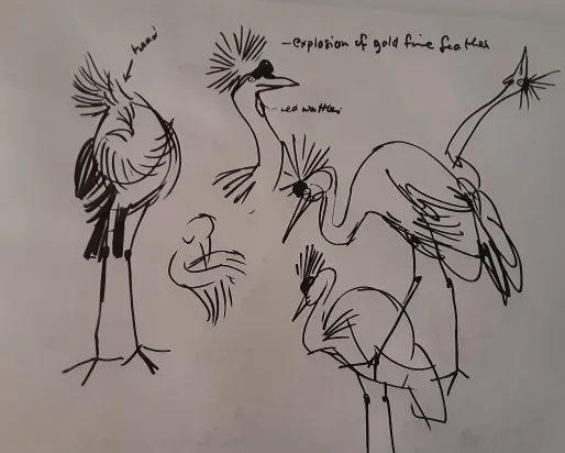 Drawing of birds