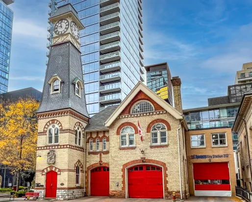 Front Entrance to Firehall in Yorkville