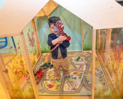 Boy in Wonderworks gallery at ROM