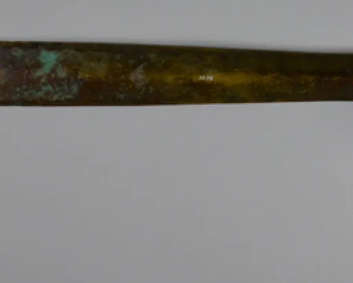 The Late Bronze Age sword and its 18th century grip.
