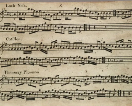 Livre de musique européen. Détail. 1835.
