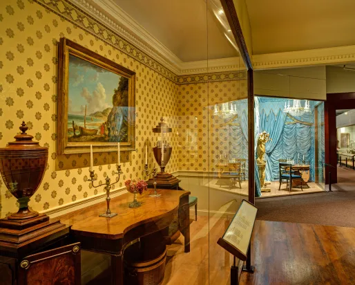 Samuel European Galleries, room settings, period room, Over 4,600 objects in specialized presentations chronicle the development and progression of decorative and other arts of Europe.
