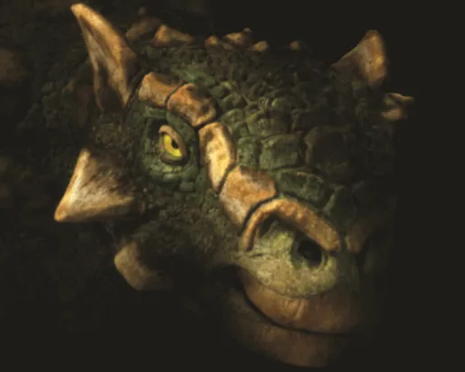 Zuul crurivastator Close-up Image of Zuul on dark background