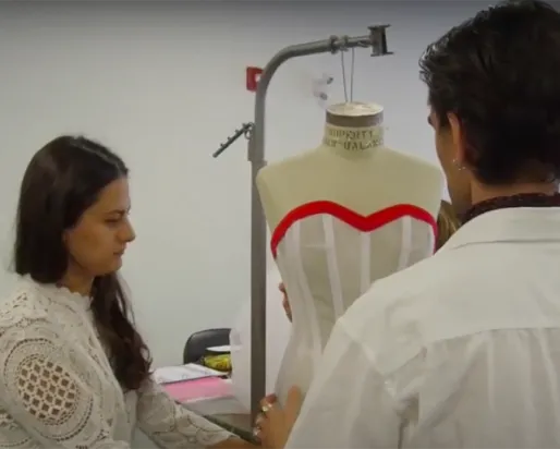 Recreating a Dior dress at the design exchange.
