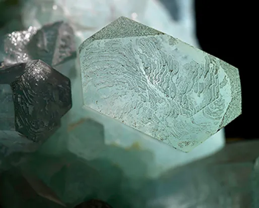 Aquamarine and Muscovite in Quartz