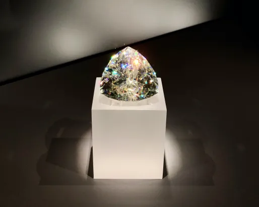 Rare cerussite gem on display called the Light of the Desert
