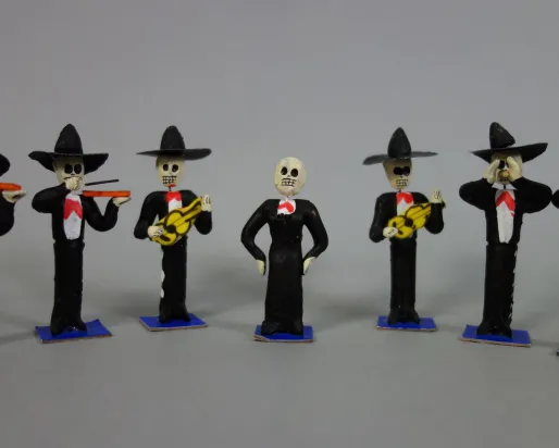 Toy skeleton mariachi band