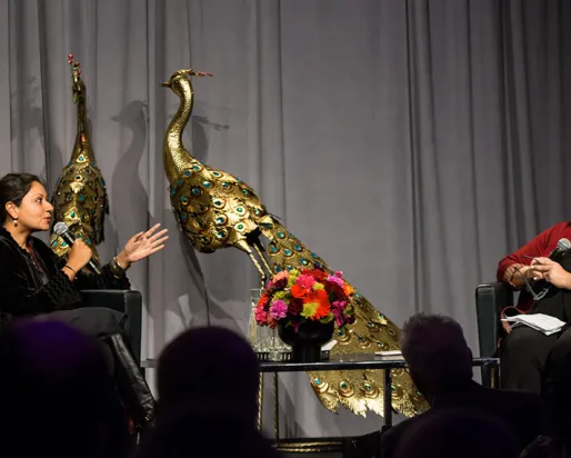 Baijilal Shivranjani Rajye and Dr. Deepali Dewan in conversation.
