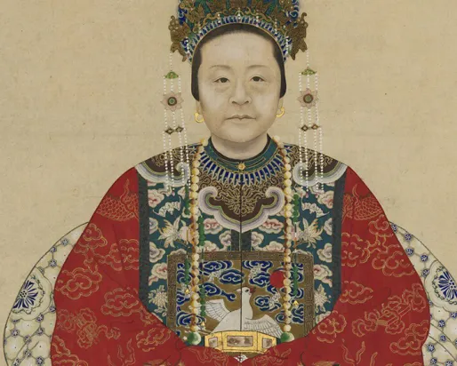 Peinture chinoise représentant une femme.
