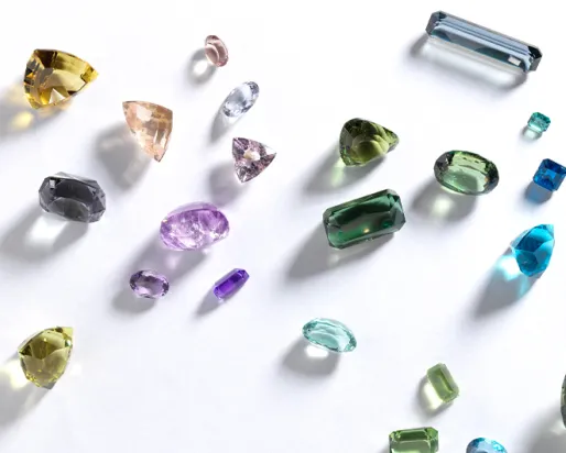 Groupe de gemmes d'apatite