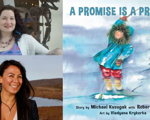 Sarah Elliott et Sarabeth Holden avec la couverture du livre A Promise is a Promise.
