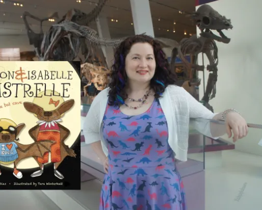 Sarah Elliott avec la couverture du livre Burton & Isabelle
