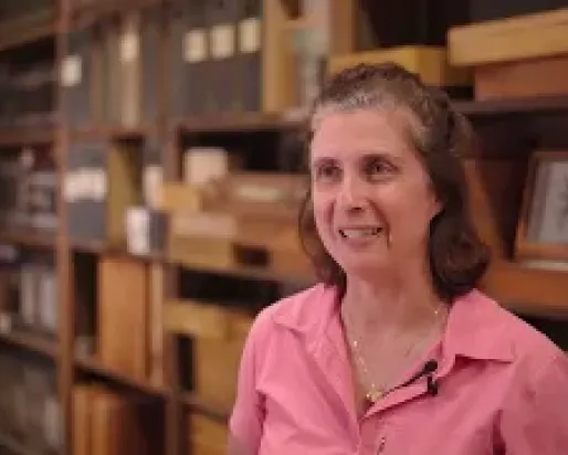 Portriat photo of a Antonia Guidotti being interviewed
