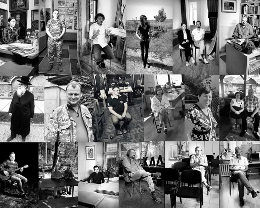 Image collage of people who were interviewed for the Ukraine: Identities, Culture and Resilience online experience