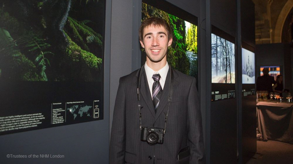 Connor Stefanison at the Wildlife Photographer of the Year Exhibition at Natural History Museum, UK