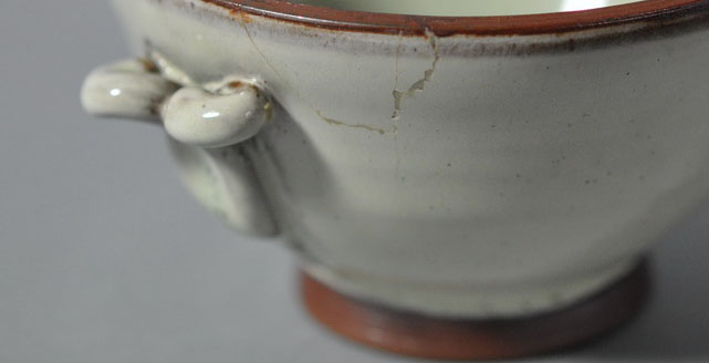 detail of a ceramic cup