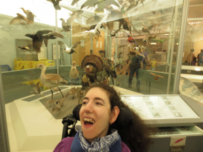Rebecca at the Hands-on Biodiversity & Discovery Galleries
