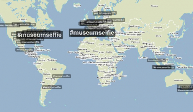 Photo from www.trendsmap.com of #MuseumSelfie trending internationally