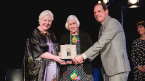 Martha Hogarth accepts the Lieutenant Governor's Distinguished Service Award