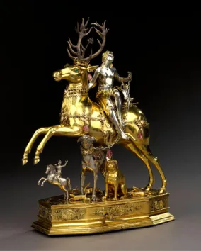 “Diana and the Stag”, automaton sculptural figure.