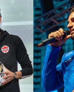 Christine Sinclair and Dwayne De Rosio, Photo Credit: Envision Sports and Entertainment